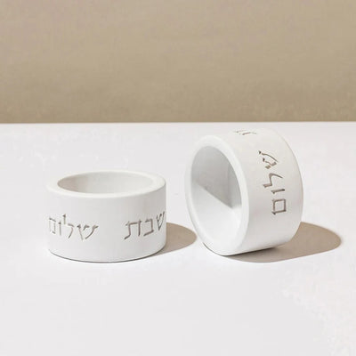 A pair of clean concrete candleholder for sitting in classic shades - Concrete Flow Series (Copy) 