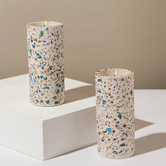 Handcrafted Shabbat Candlesticks – Terrazzo Series 