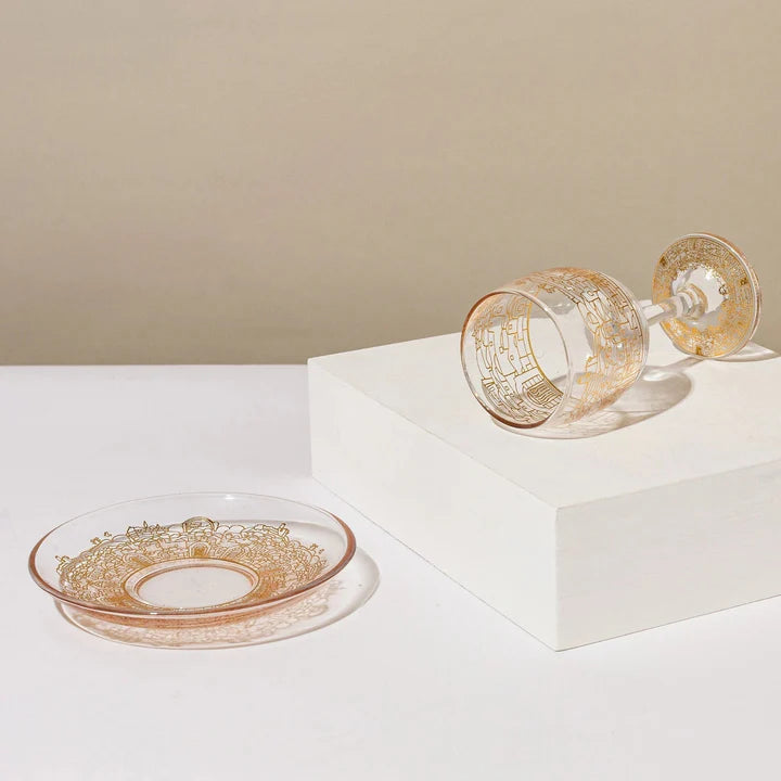 Luxury Glass with Silver Etching – Glass & Silver Series (Copy)  Gold