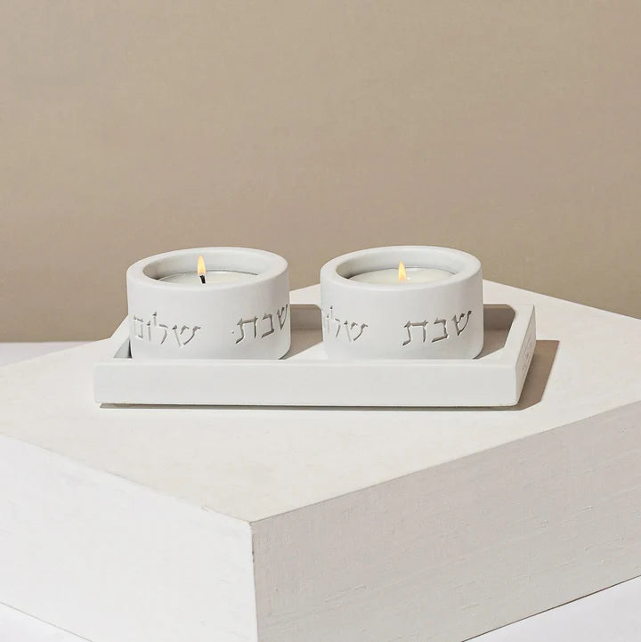 Set of candlesticks designed to sit on a modern concrete tray - Concrete Grace Series (Copy) 
