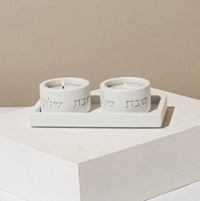 Set of candlesticks designed to sit on a modern concrete tray - Concrete Grace Series (Copy) 