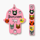 Custom Cat Lover Hamsa & Mezuzah Set