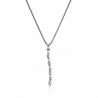 Sterling Silver Inspirational Bar Pendant Necklace