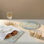 Luxurious Shabbat Table Set in Gold & White Tones - Golden Harmony Series