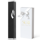 Minimalist Black Mezuzah Case | Flames