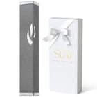 Gray Precision-Designed Mezuzah Case | Flames