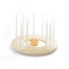 Ripple Stoneware Hanukkah Menorah