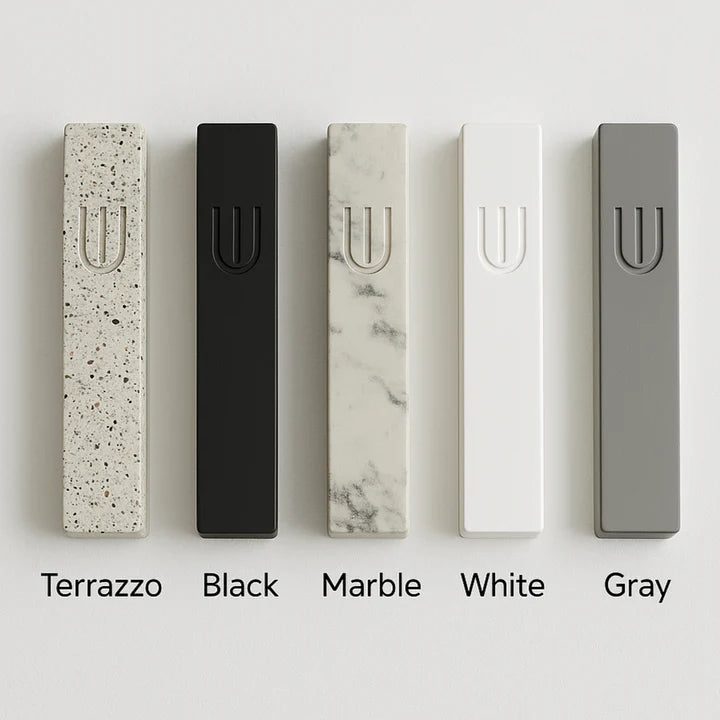 Sculpted Concrete Mezuzah with Clean Architectural Lines – Timeless Collection 
