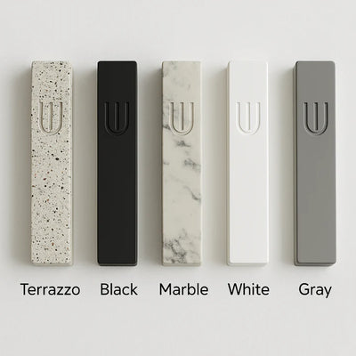 Sculpted Concrete Mezuzah with Clean Architectural Lines – Timeless Collection 