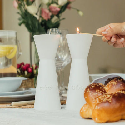 Elegant and luxurious Candleholders for Shabbat with engraving – Aura Series (Copy) 