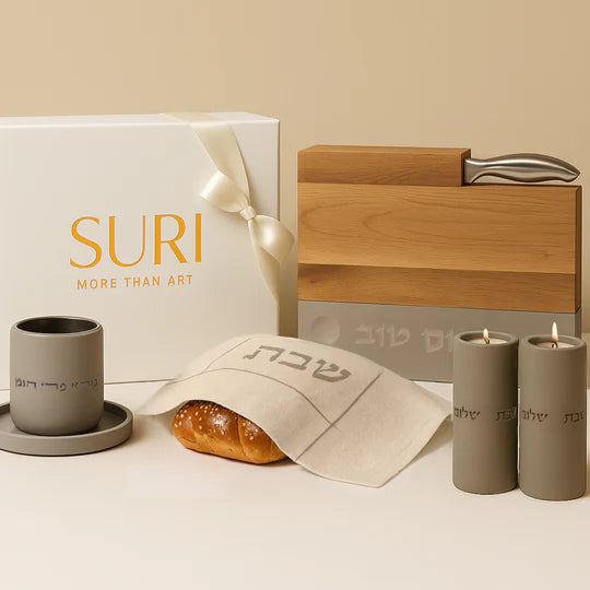 Shabbat set in a modern design – luxury and tradition in one package - Shabbat Harmony Series (Copy)  White / Full premium set
