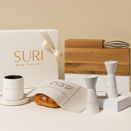 Concrete Kiddush Cup, Challah Tray & Candle Holders - Shabbat Harmony Gift Set Series (Copy) 