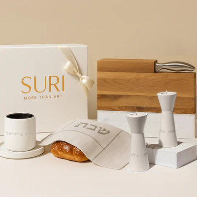 Concrete Kiddush Cup, Challah Tray & Candle Holders - Shabbat Harmony Gift Set Series (Copy) 