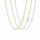 Dani Symbol Diamond Paperclip Necklace