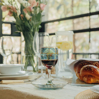Luxurious and designed Shabbat set - Chagall Blue Series 