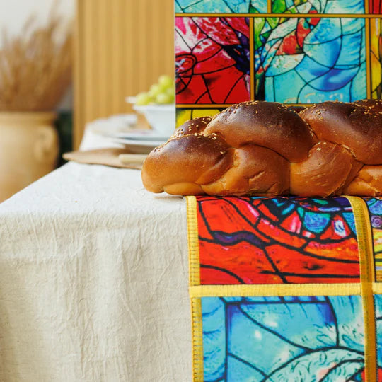 Shabbat Challah Cover Made from Sustainable Bamboo Fabric - Chagall Cover Series (Copy) 