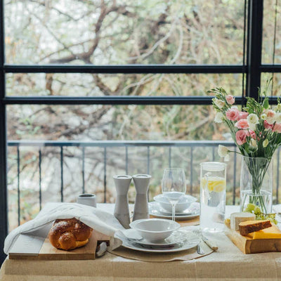 Elegant Shabbat Gift Challah Tray & Handcrafted Kiddush Cup - Shabbat Harmony Series 