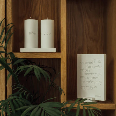 A Pair of Clean Concrete Candleholders for Sitting in Classic Shades - Concrete Flow Series (Copy) 