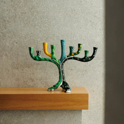 Menorah Hand Painted Design - Safari Style Series 