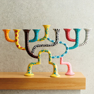 Artistic and original Hanukkah menorah – a perfect item for a holiday with style - Loopa Series (Copy) 