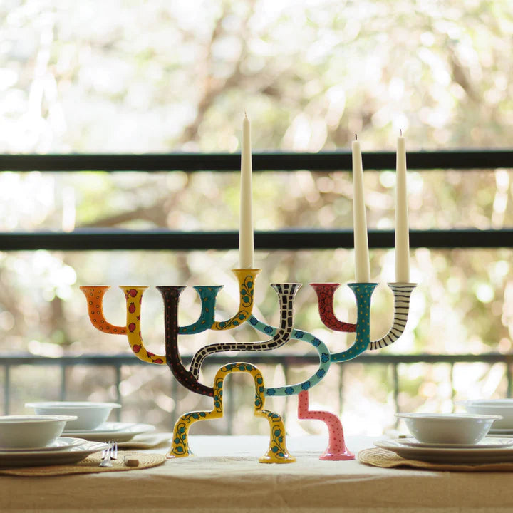 Artistic and original Hanukkah menorah – a perfect item for a holiday with style - Loopa Series (Copy) 