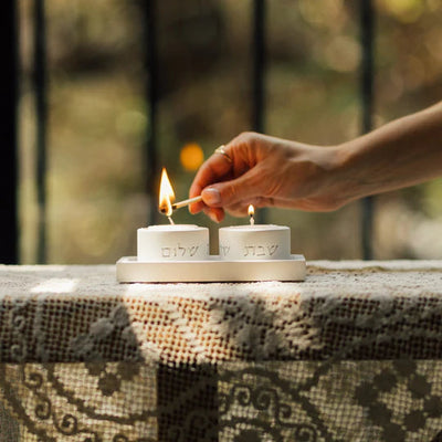 Set of candlesticks designed to sit on a modern concrete tray - Concrete Grace Series (Copy) 