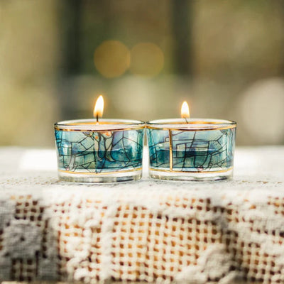 Luxurious and designed Shabbat set - Chagall Blue Series 