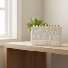 White Concrete Menorah with Elegant Star of David – COTEL Design