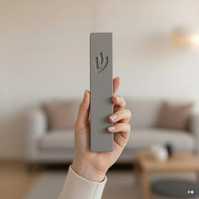 Street Mezuzah – Contemporary Concrete with Clean Urban Lines 