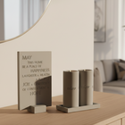 Handmade Concrete Shabbat Candle Set – Stone Glow Series