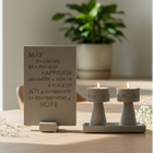 Modern Concrete Shabbat Set – Timeless Glow Series