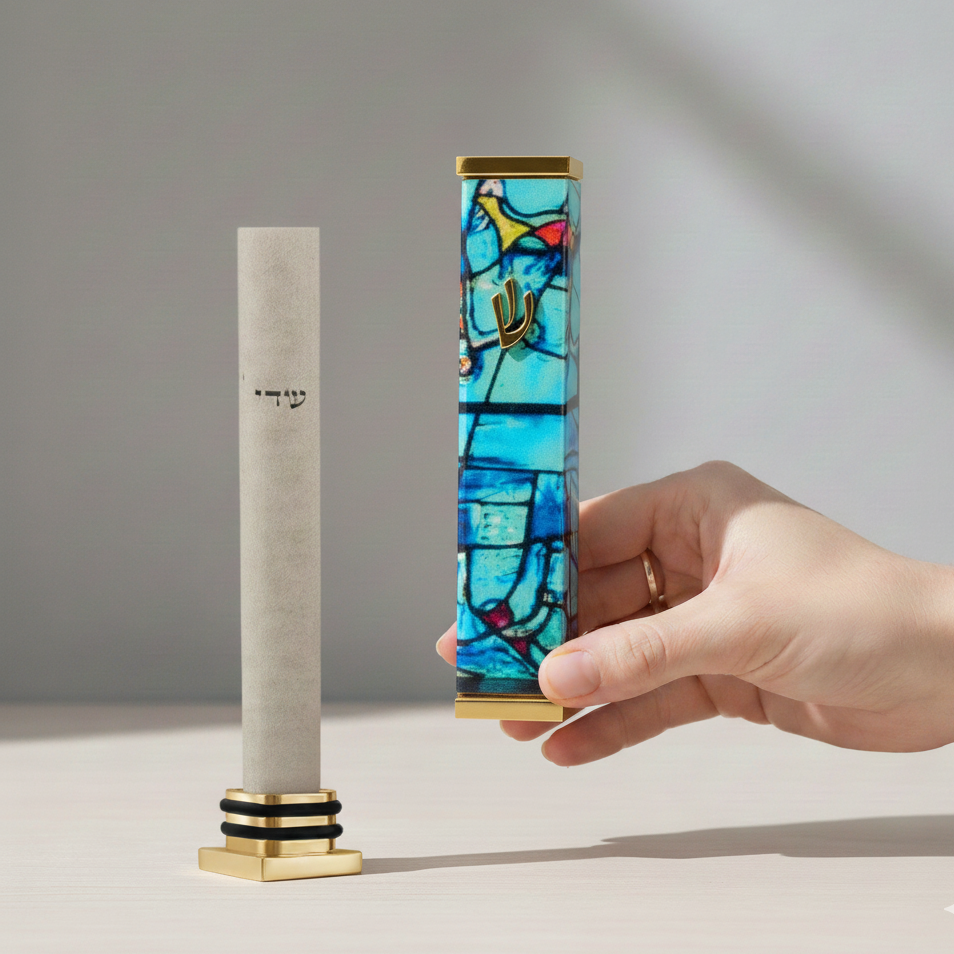 Chagall Mezuzah – Artistic Judaica with a Vibrant, Soulful Look 