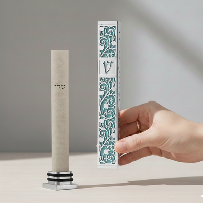 Pomegranate Mezuzah – Clean Modern Lines with Traditional Symbolism 