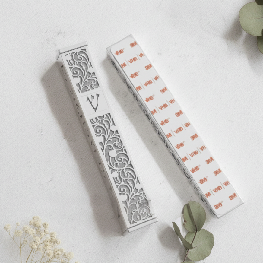 Pomegranate Mezuzah – Clean Modern Lines with Traditional Symbolism 