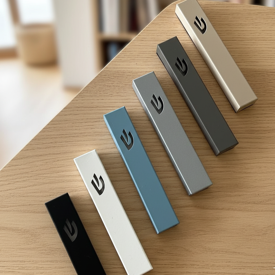 Sweetheart Mezuzah – Clean Stainless Finish with a Modern Touch 