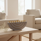 Creative Chanukah Menorah Made of Real Concrete with a Clean Design - GLAM Series