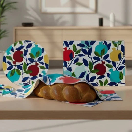Handmade Challah Cover – Pomegranate Bloom Series (Copy) 