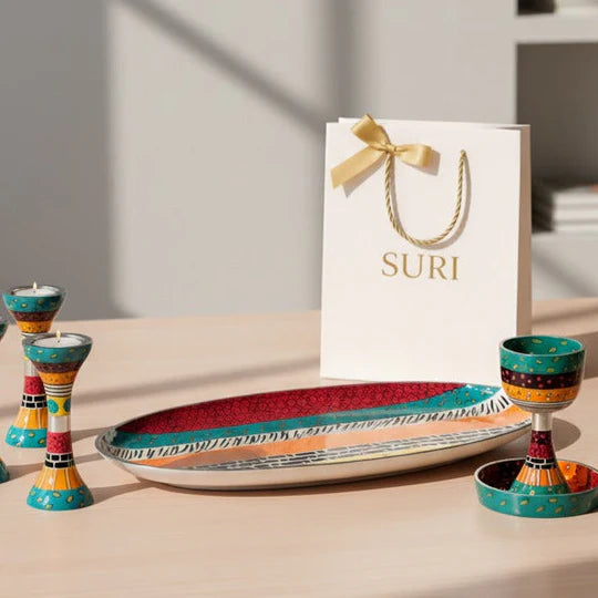 A Premium Shabbat set with artistic design – Premium Shabbat Series 