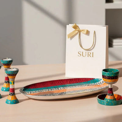 A Premium Shabbat set with artistic design – Premium Shabbat Series 