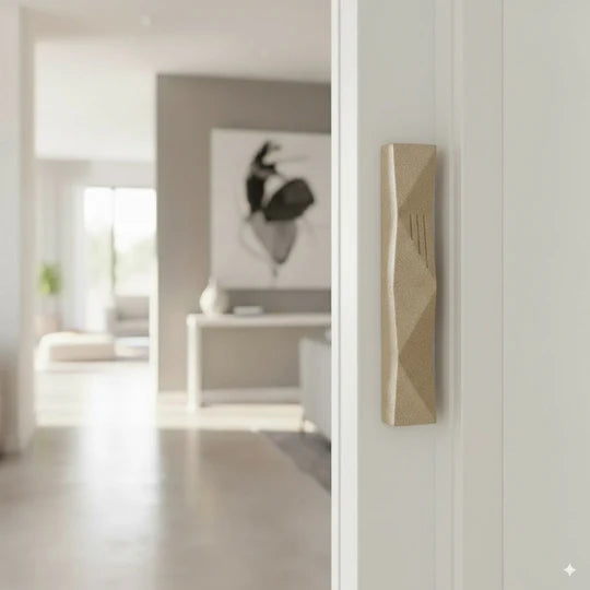 Concrete Mezuzah Judaica for Entryways & Interior Doors – Wave Series 
