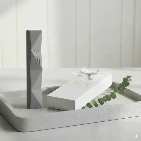 Flowing Concrete Mezuzah Design for Modern Jewish Homes - Wave Series 