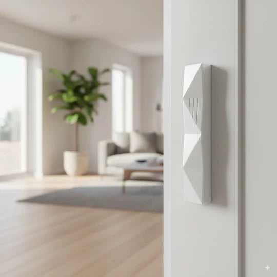 Flowing Concrete Mezuzah Design for Modern Jewish Homes - Wave Series 