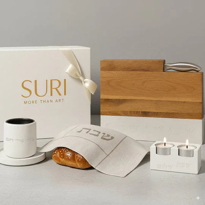 Luxurious Kiddush Cup, Challah Tray & Candle Holders – Shabbat Harmony Set (Copy) 