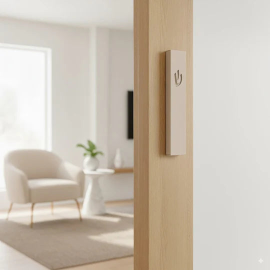 Sweetheart Mezuzah – Minimalist Stainless Design for Home or Office 