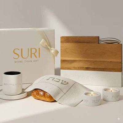 Luxurious Shabbat Set – Candlesticks, Kiddush Cup Tray & Cover - Shabbat Harmony model Series 