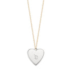 Heart Medallion Initial Necklace