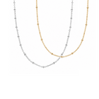 Beaded Sterling Silver or Gold Plated Chain
