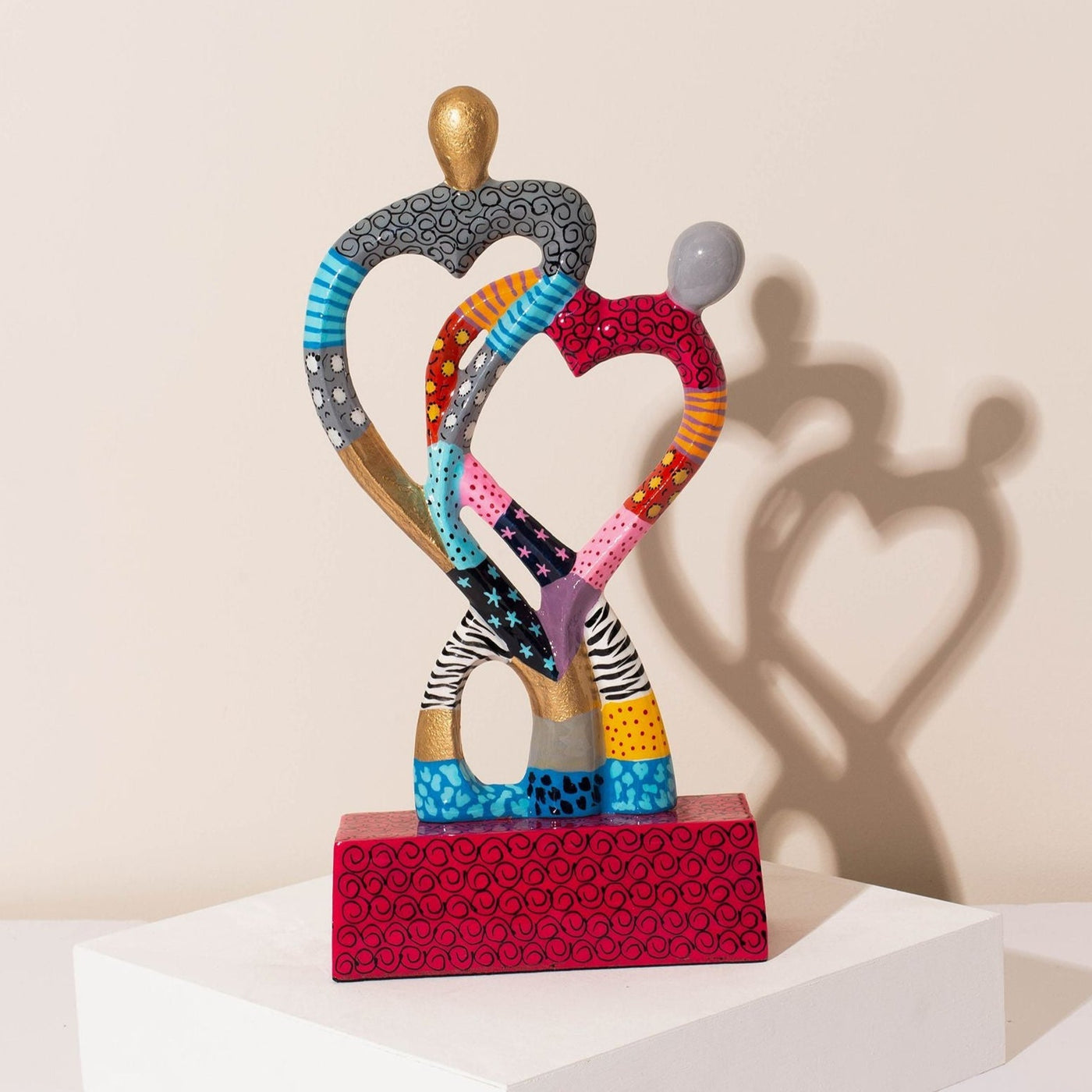 Handcrafted Heartful Duo Sculpture – Love Design – Heartful Duo Series 