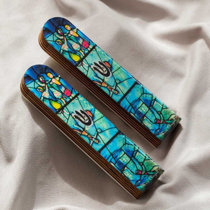 Chagall Mezuzah – Artistic Judaica Inspired by Stained Glass Windows 