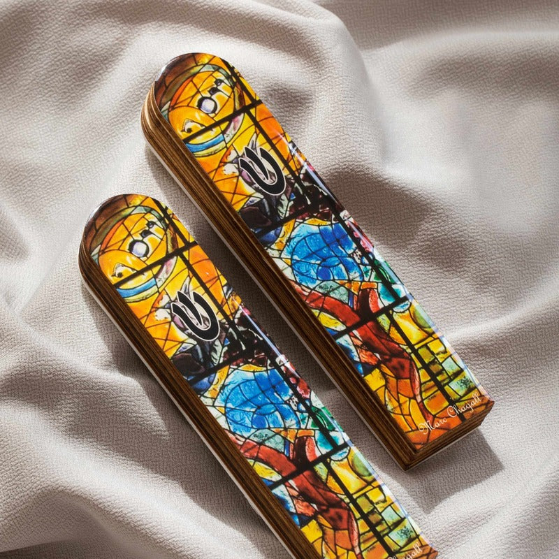 Chagall Mezuzah – Artistic Judaica Inspired by Stained Glass Windows 